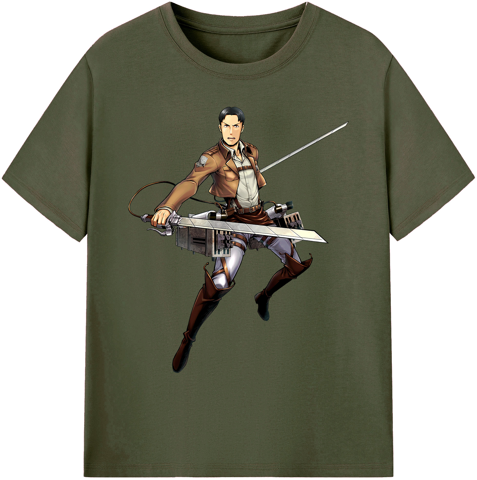 （画像用） 進撃の巨人 Attack on Titan 綿100％ メンズ半袖Tシャツ｜肌触りやわらか＆通気性